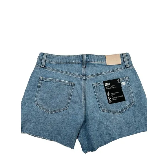 * PAIGE Women's Noella Cutoff Distressed Shorts Cvrd Buttonfly Sz 24