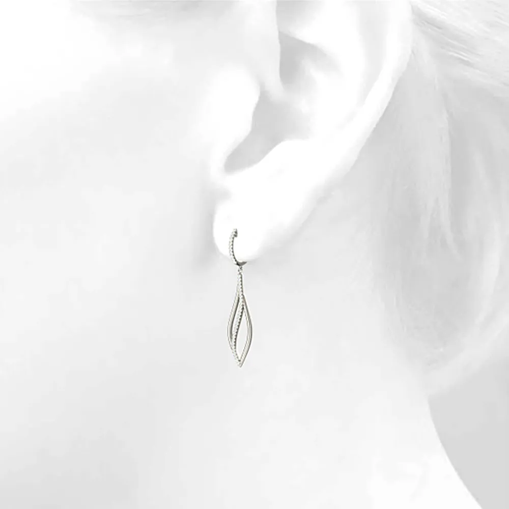 0.40 ctw Diamond Tear Drop Earrings Cocktail Style