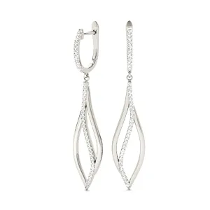 0.40 ctw Diamond Tear Drop Earrings Cocktail Style