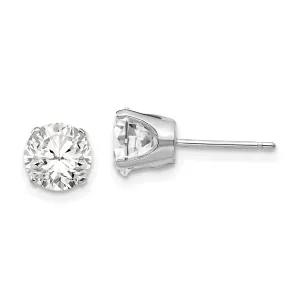 14k White Gold Cubic Zirconia Stud Earrings