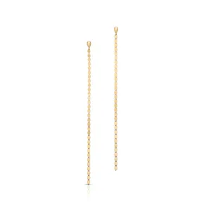 14KY 4" Mirror Chain Earring