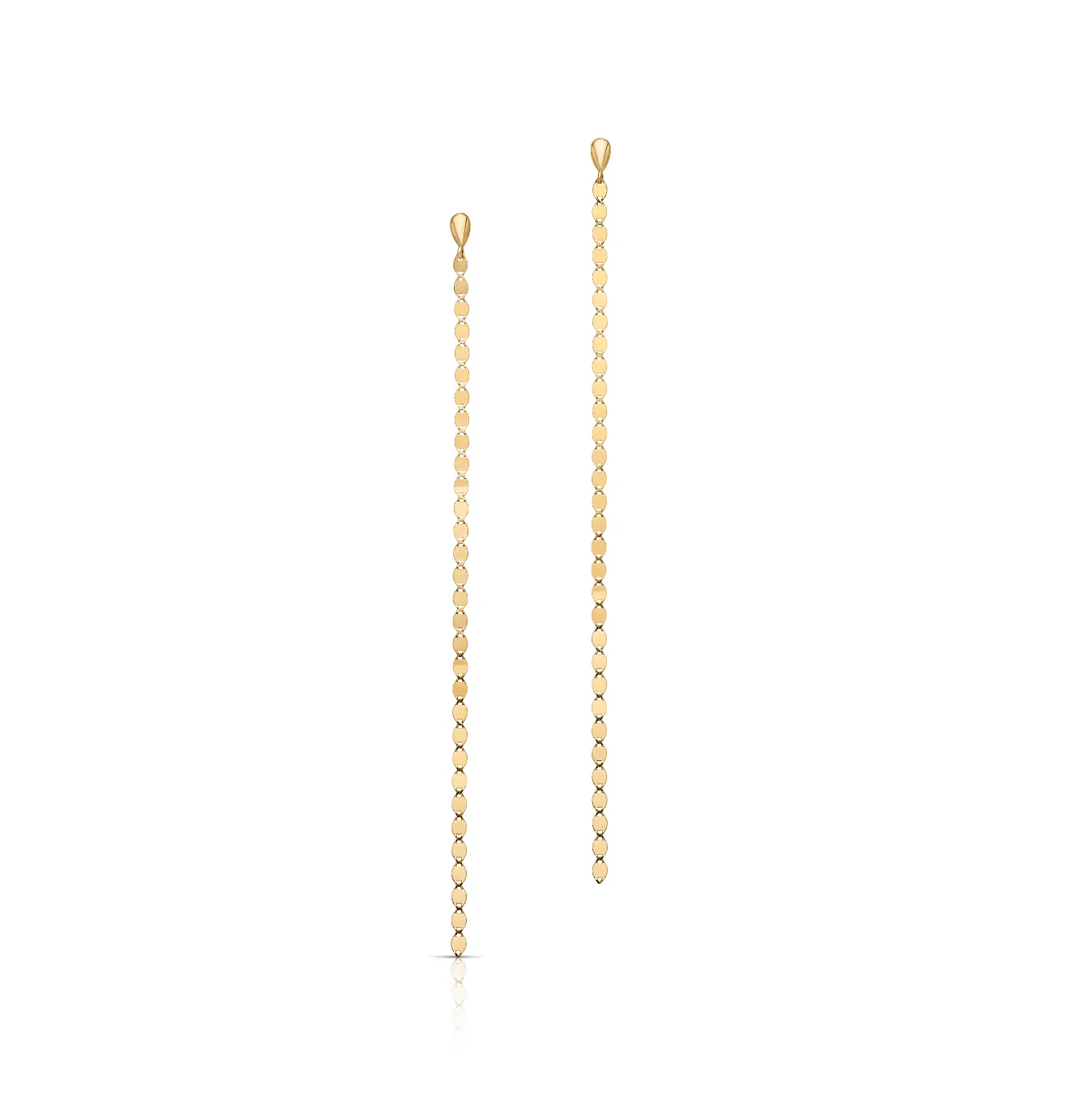 14KY 4" Mirror Chain Earring