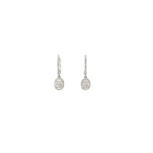 18k White Gold 1.57ct G VS2 Round Diamond Drop Earrings