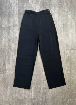 1940s black pants . vintage 40s side button trousers. 26 waist