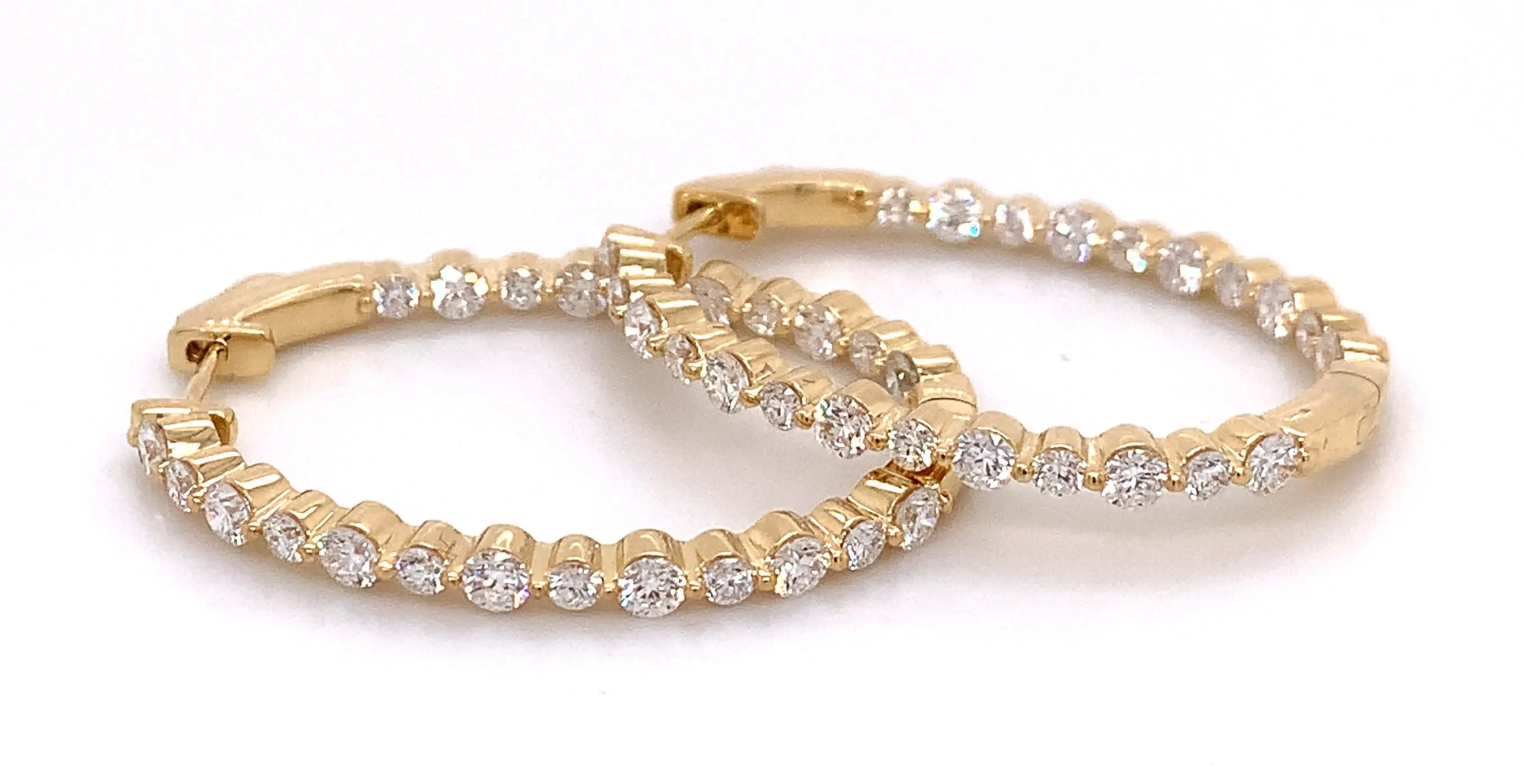 2.50ct tw Inside-out Diamond Hoop Earrings