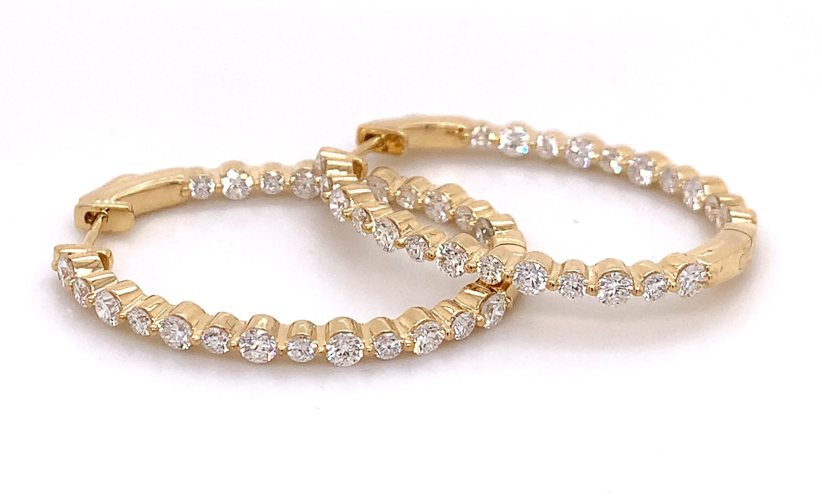 2.50ct tw Inside-out Diamond Hoop Earrings