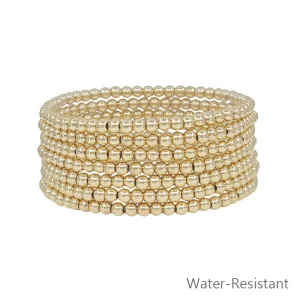 4mm Beaded Bracelets- Set Of 7