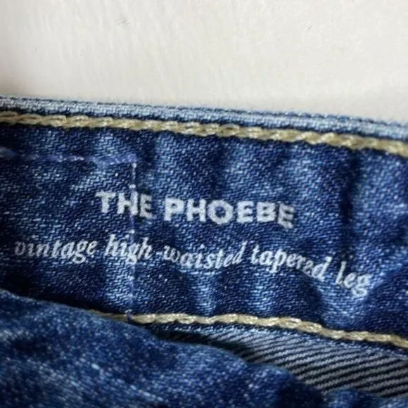 Adriano Goldschmeid 26 Phoebe Vintage High Waisted Tapered Leg Crop Jeans $255