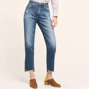 Adriano Goldschmeid 26 Phoebe Vintage High Waisted Tapered Leg Crop Jeans $255