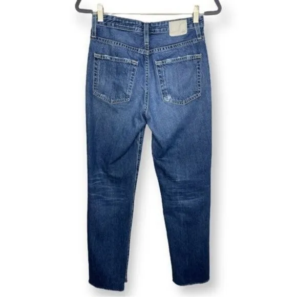 Adriano Goldschmeid 26 Phoebe Vintage High Waisted Tapered Leg Crop Jeans $255