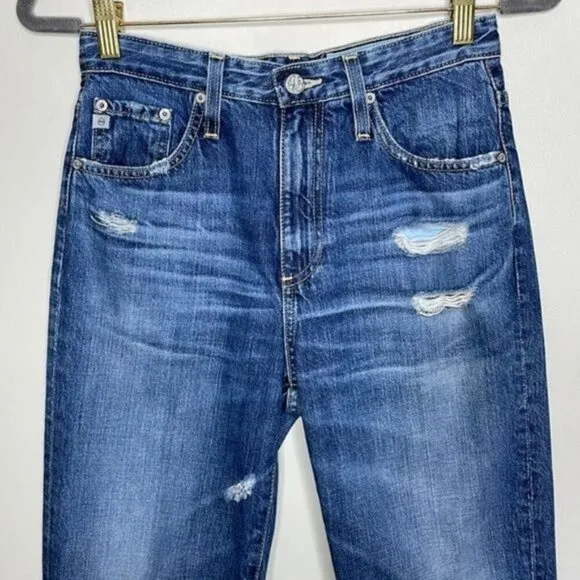Adriano Goldschmeid 26 Phoebe Vintage High Waisted Tapered Leg Crop Jeans $255
