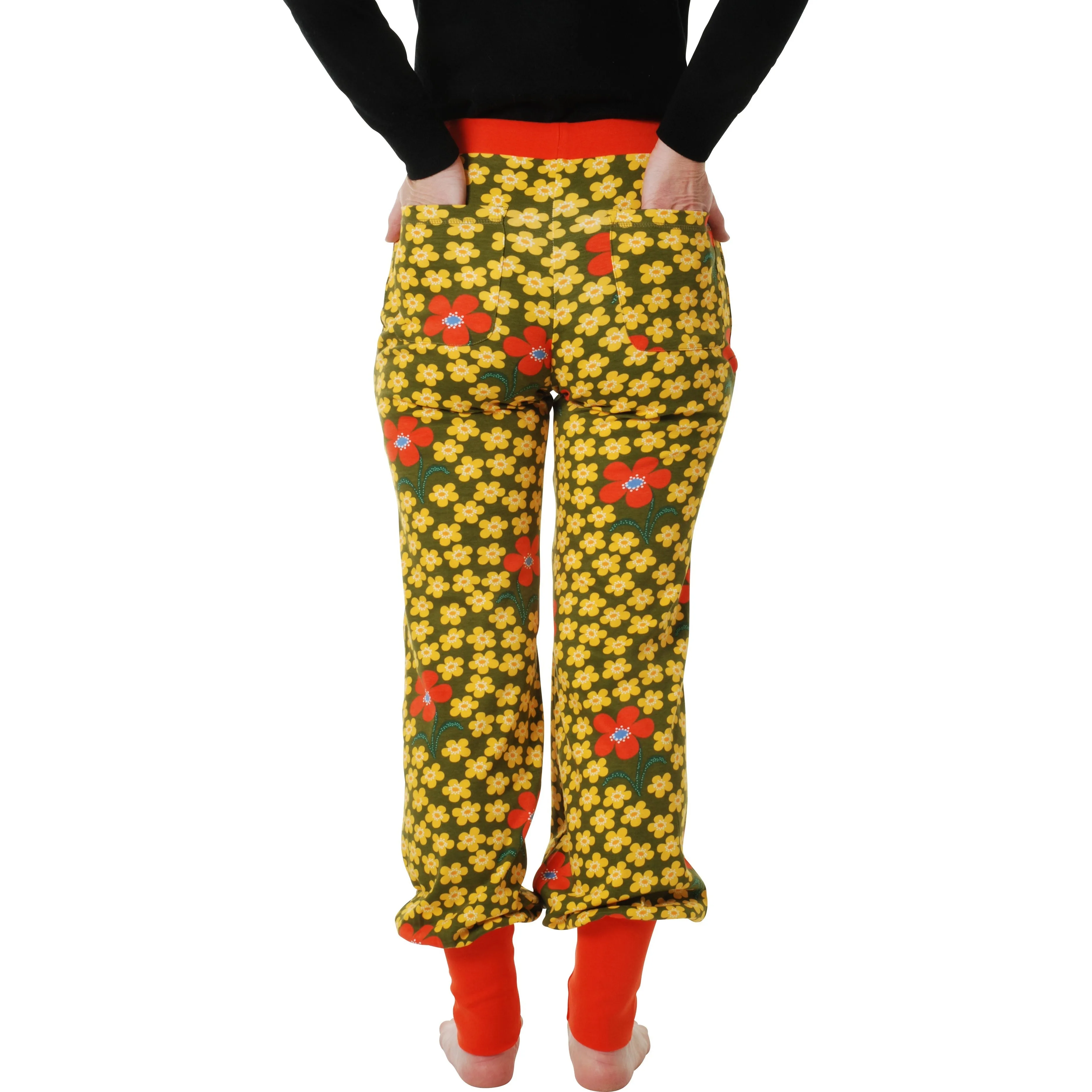 Adult's Flower Olive Baggy Pants