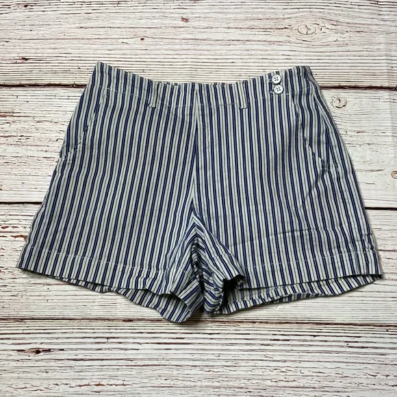 AG The Juliette Short Navy and White Stripe Sz 28