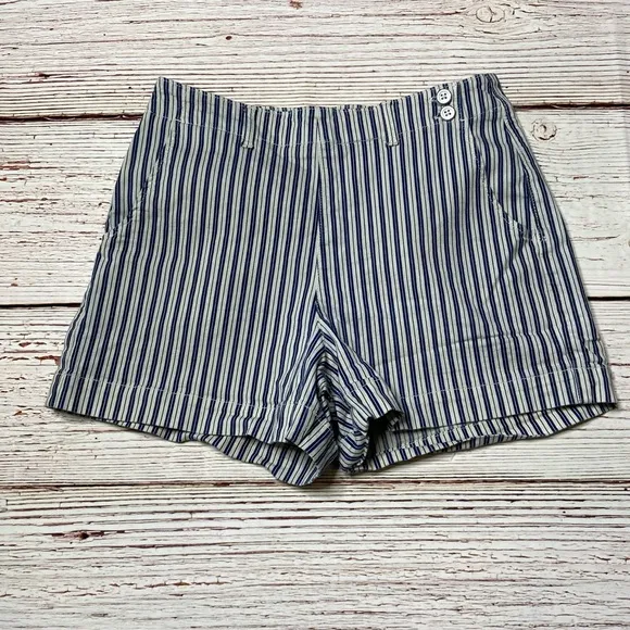 AG The Juliette Short Navy and White Stripe Sz 28