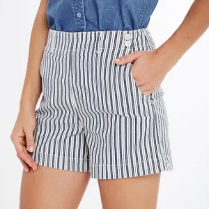 AG The Juliette Short Navy and White Stripe Sz 28