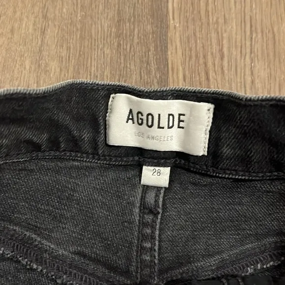 Agolde nikita shorts black denim NWOT