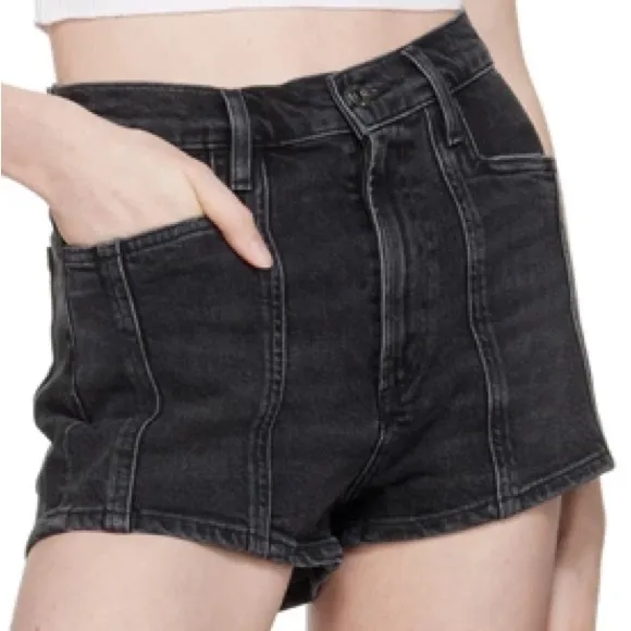 Agolde nikita shorts black denim NWOT