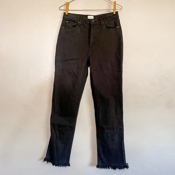Alice   Olivia  Amazing High Rise Girlfriend Jeans in black