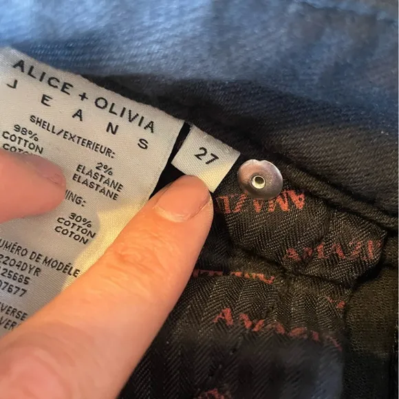 Alice   Olivia  Amazing High Rise Girlfriend Jeans in black