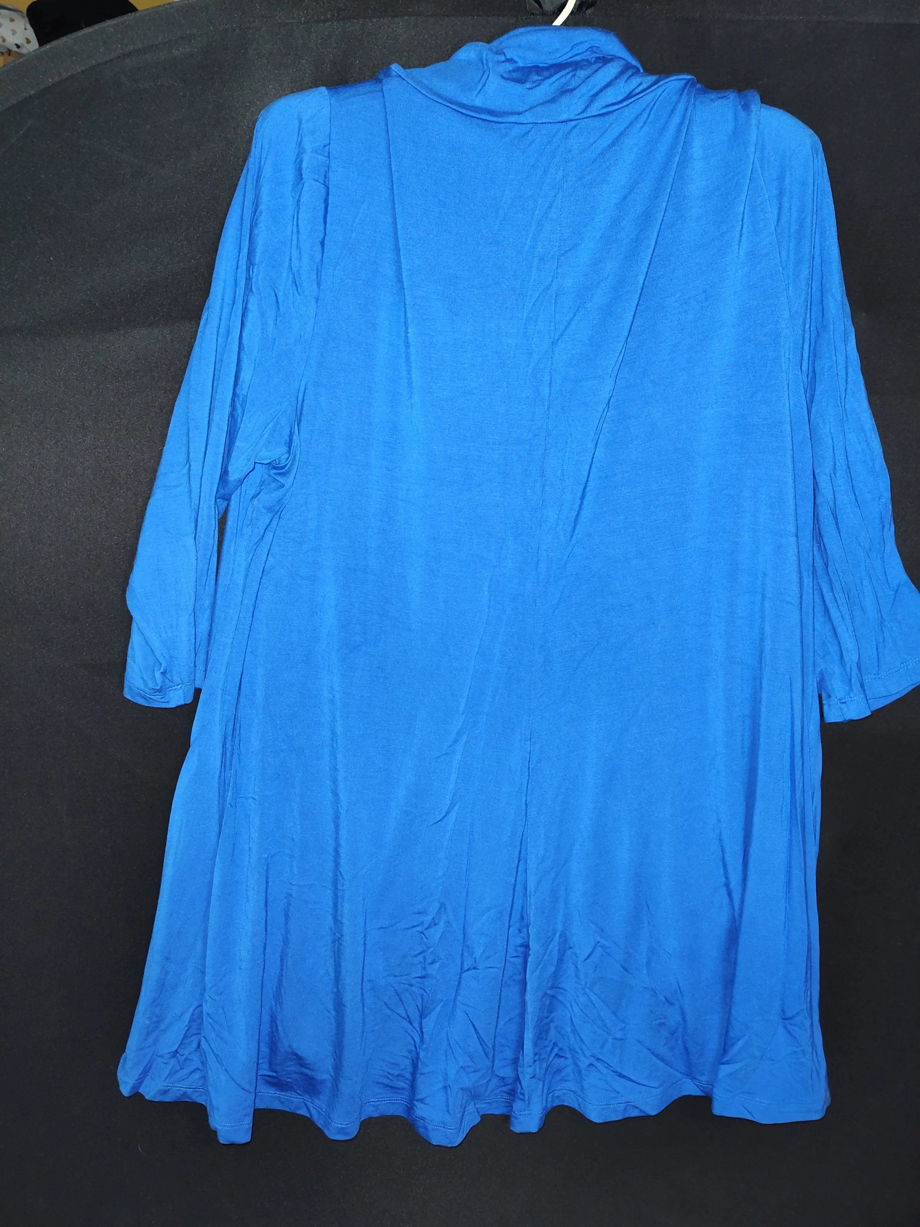 Allison Daley Blue Cowl Neck Blouse - size Large