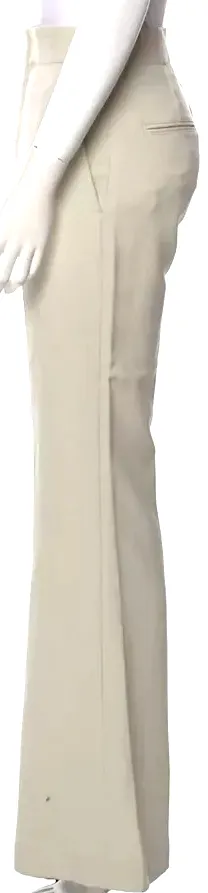 AMBUSH Italy. NEW W/O TAGS. Beige Wool Blend High-Waist Flare Split Pants