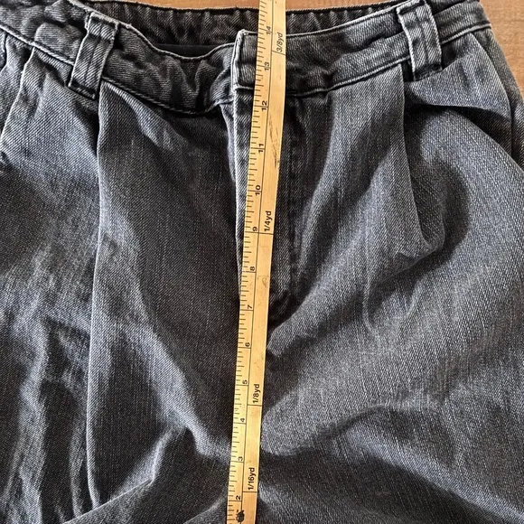 ASOS, Barrel Legged Jeans, Pleated, Washed Grey, High-Waisted, Size 28