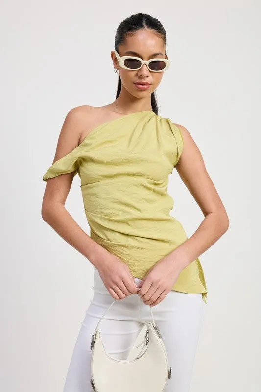 ASYMMETRICAL SHOULDER TUNIC TOP
