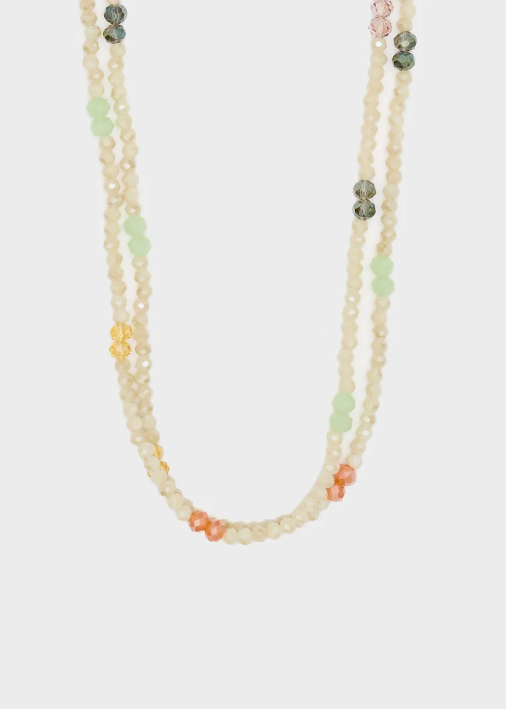 AURA LONG NECKLACE W/  BEADS   COLORS