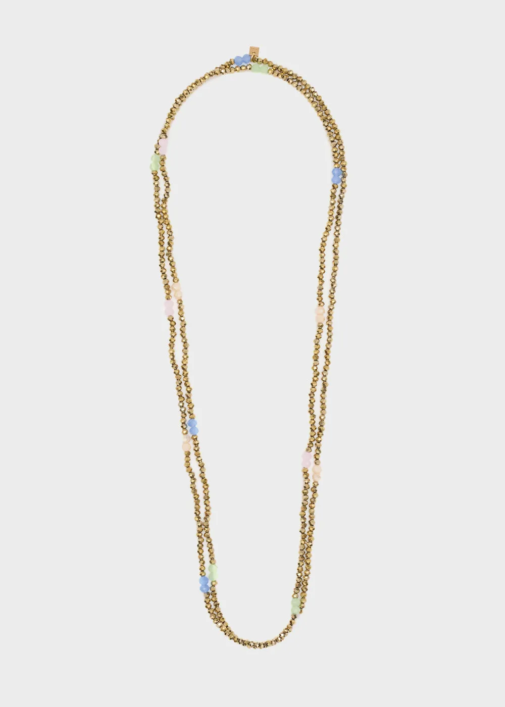 AURA LONG NECKLACE W/  BEADS   COLORS