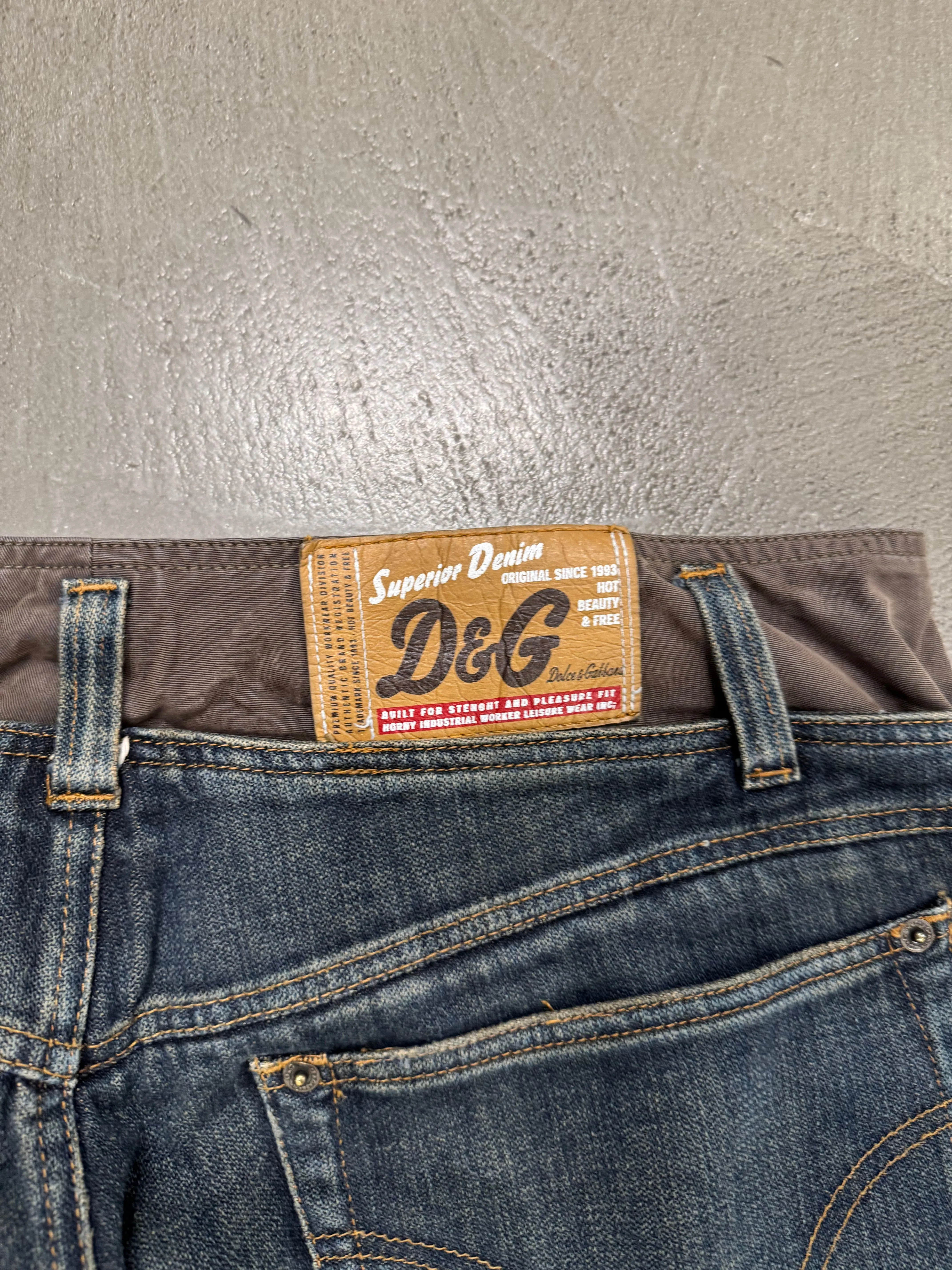 A/W2003 Dolce & Gabbana double waisted cargo pants
