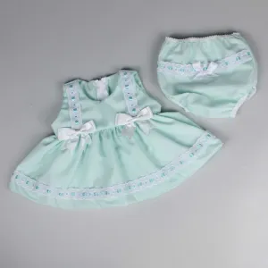 Baby Girl Dress and Knickers Outfit - Mint Green