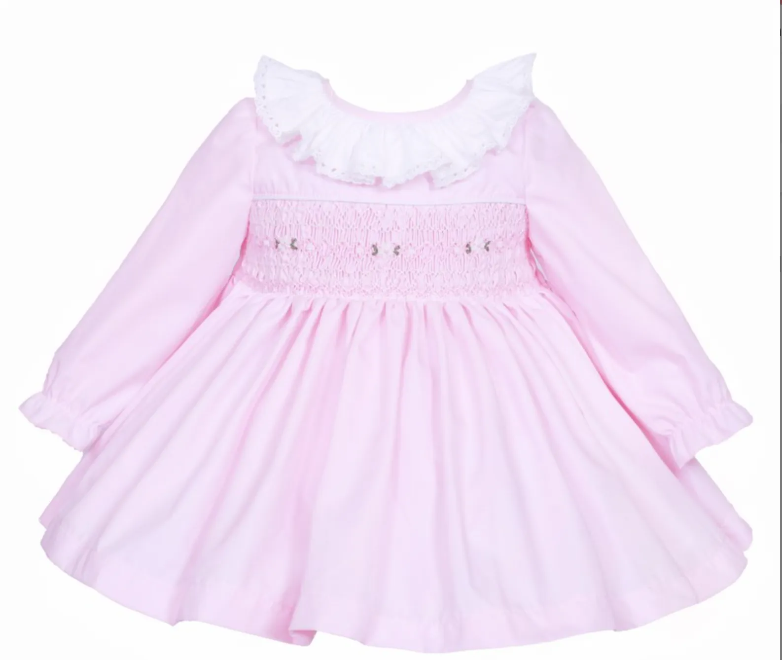 Baby Girls Pink Smocked Dress