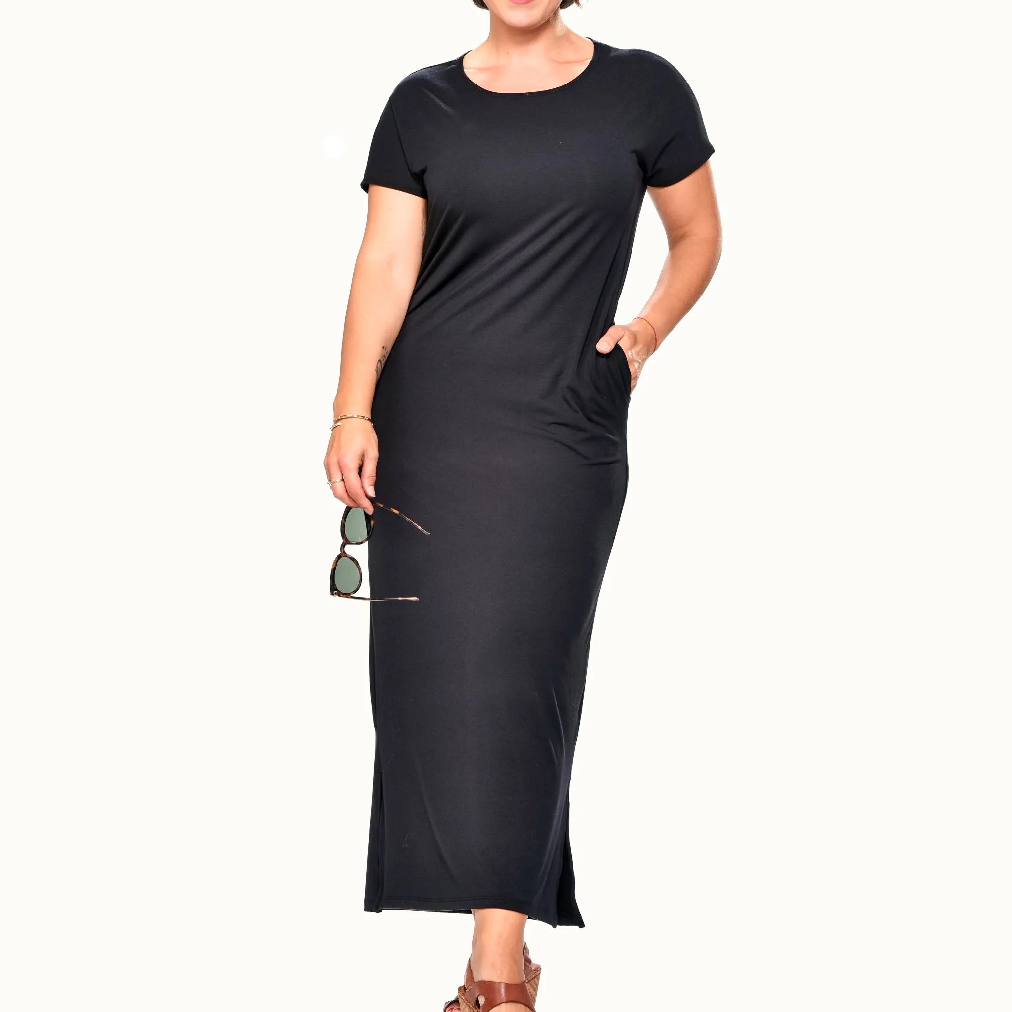 Bamboo Pocketed T-Shirt Dress