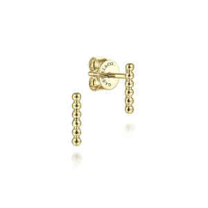 Beaded Bar Stud Earrings