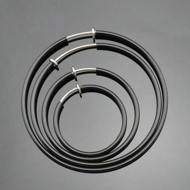 Big Circle Large Hoop Earrings Fake Spring Clip On