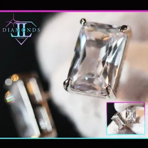 Big Diamond Ear Studs