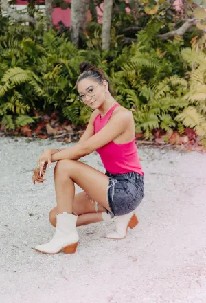 Black Denim Dazzle Shorts