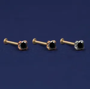 Black Diamond Flatback Piercing