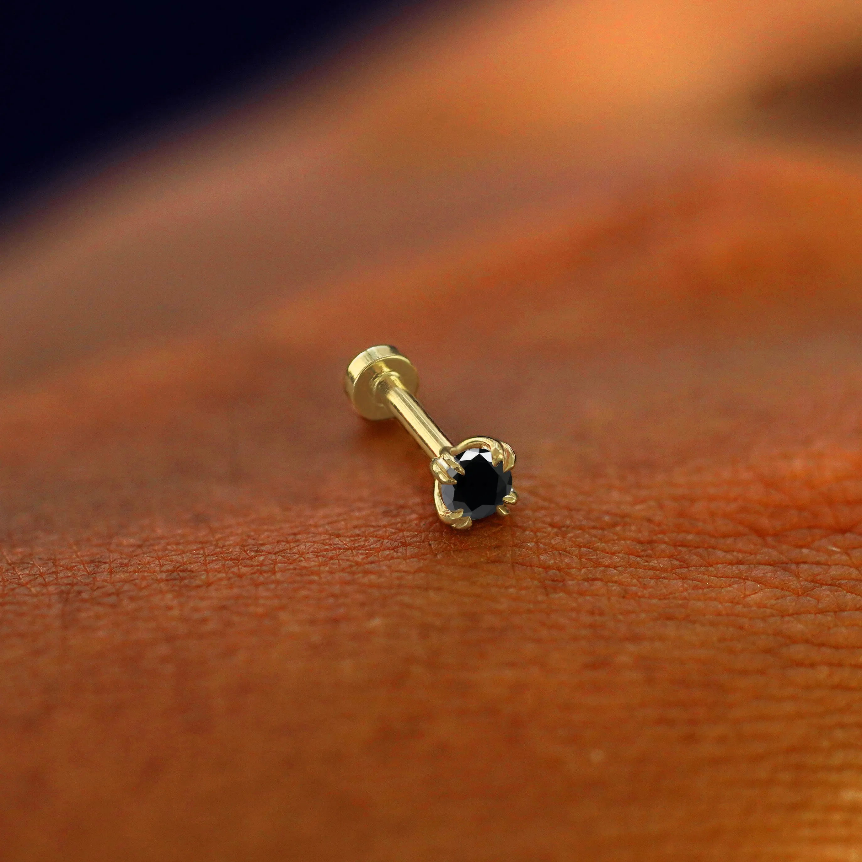 Black Diamond Flatback Piercing