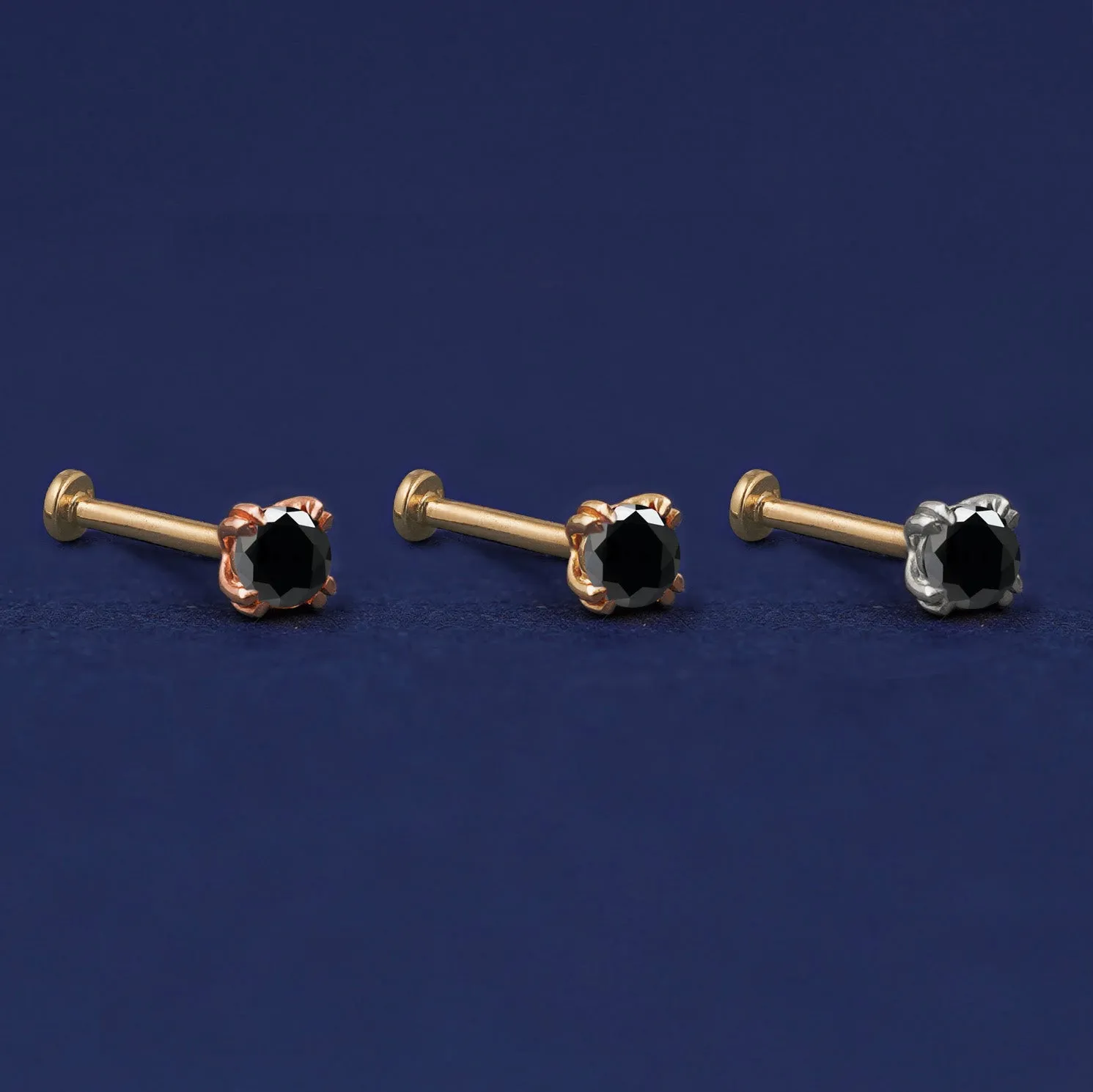 Black Diamond Flatback Piercing