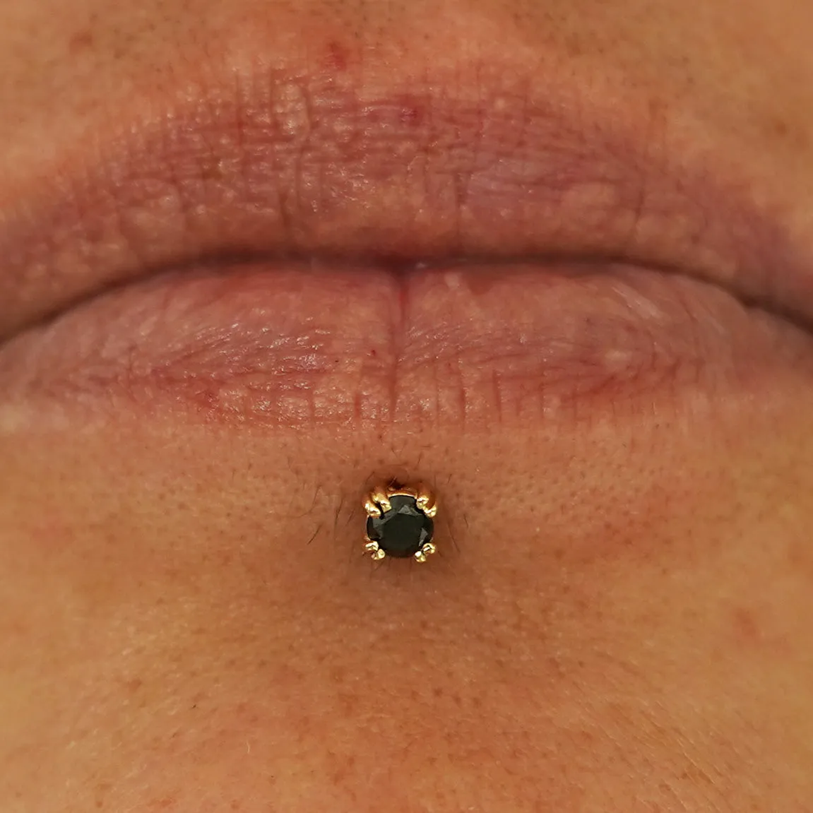 Black Diamond Flatback Piercing