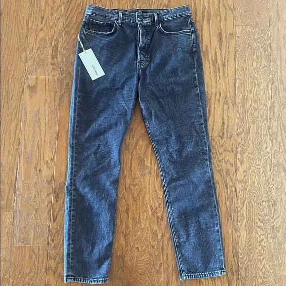 Black acid wash jeans