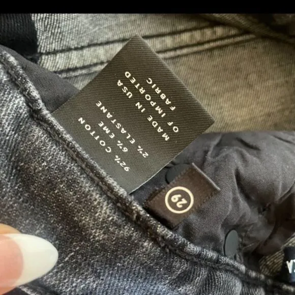 Black acid wash jeans