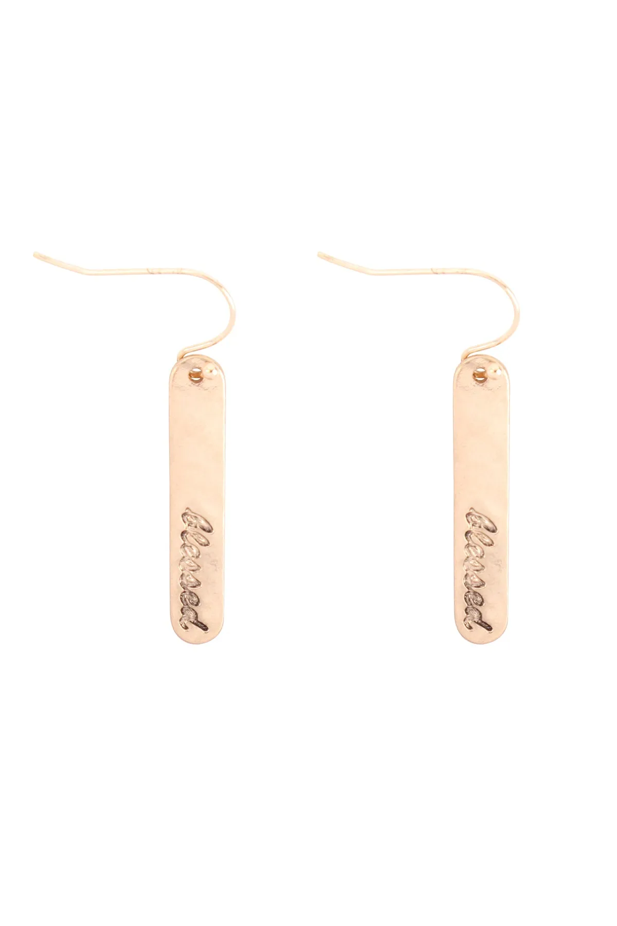 BLESSED BAR DROP FISH HOOK EARRINGS
