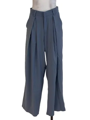 Blue Plain Pants