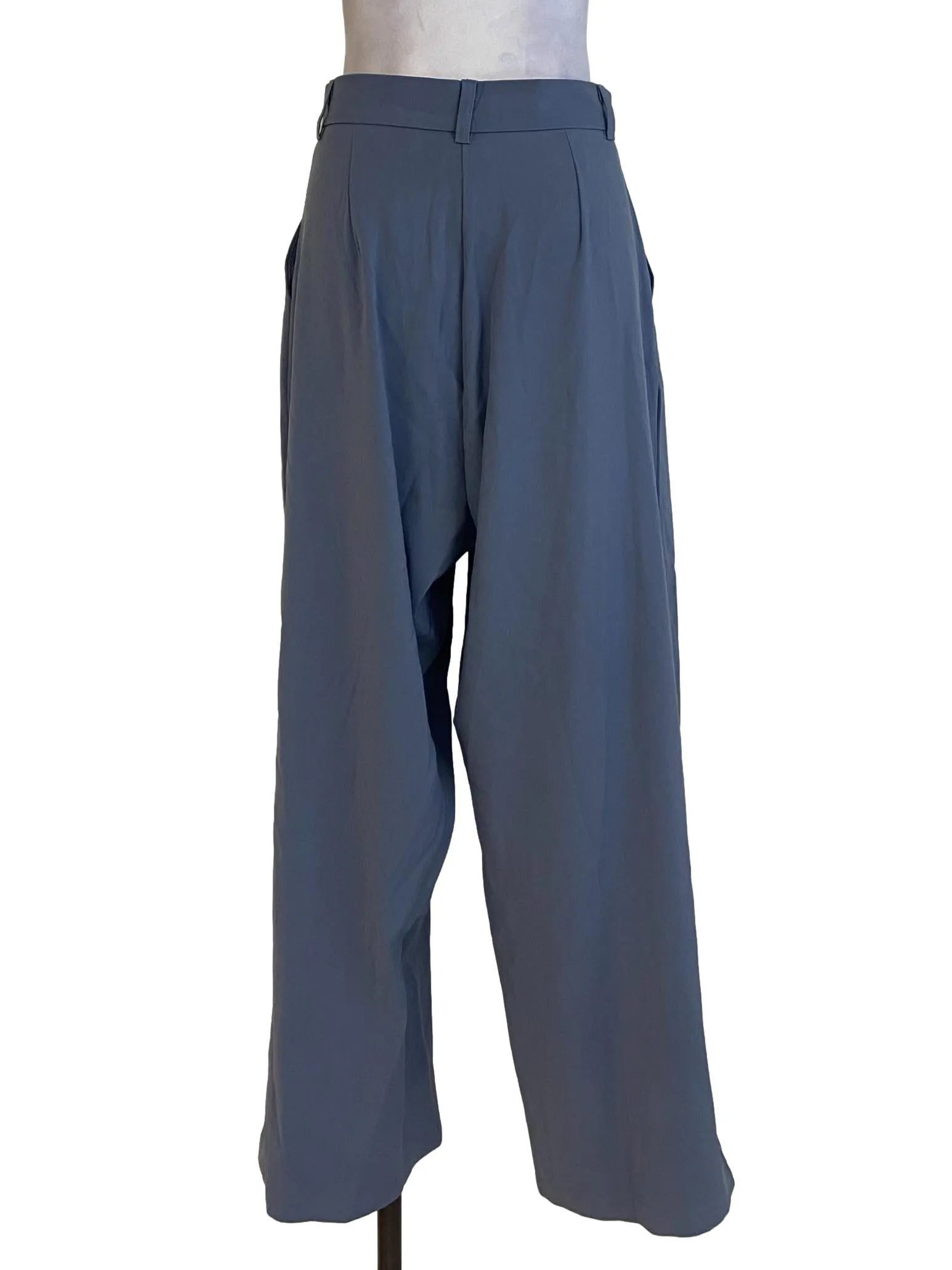 Blue Plain Pants