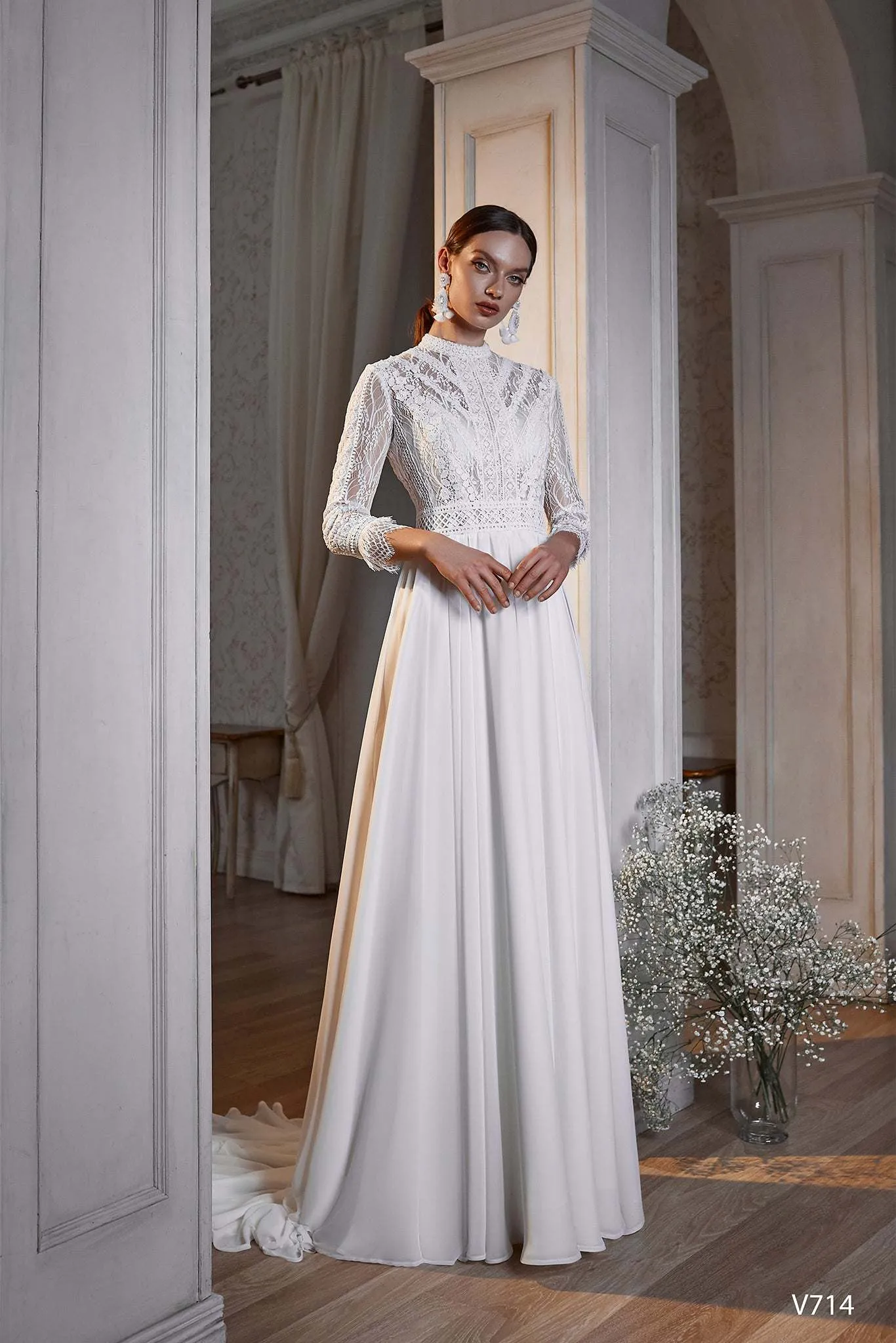 Boho wedding dress with sleeves | Wedding wear clothes | KatrinFAVOR