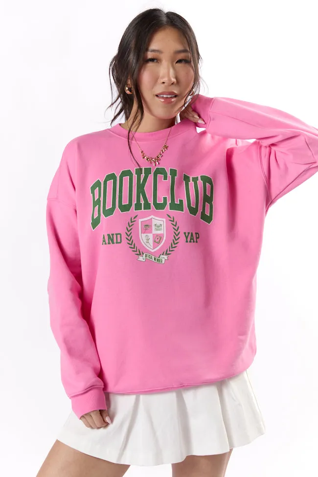 Book Club Pink Graphic Sweatshirt