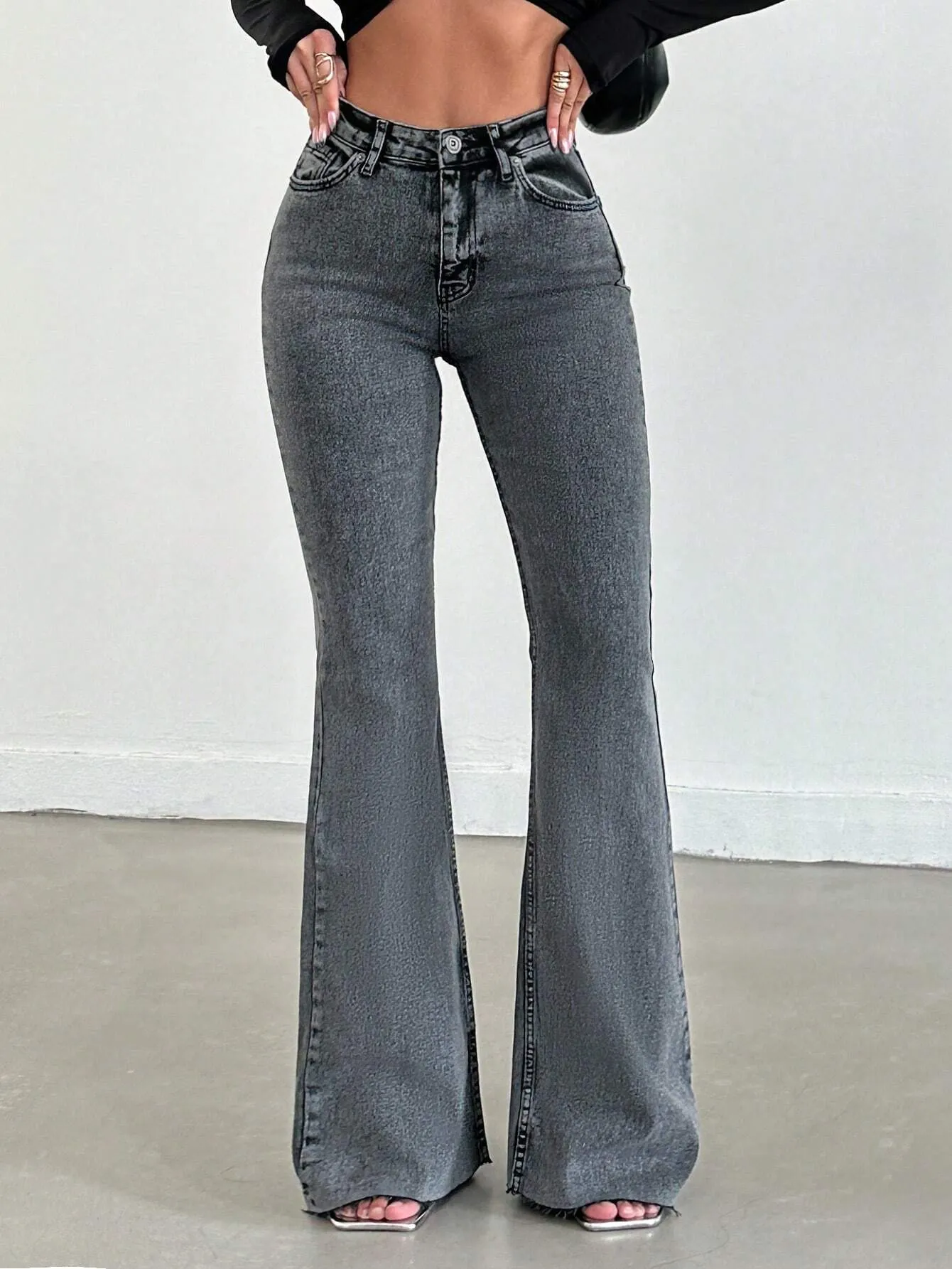 Bootcut jeans - highwaisted
