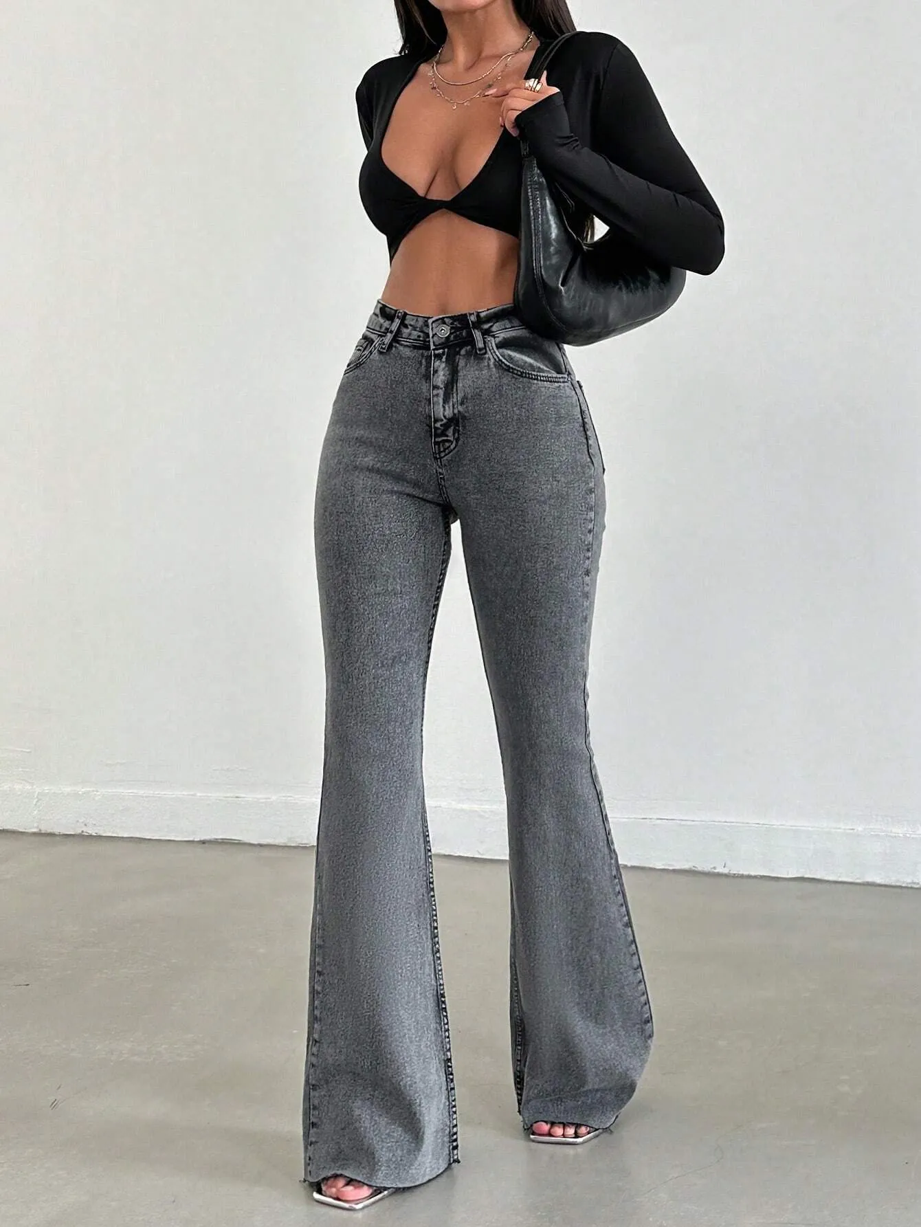 Bootcut jeans - highwaisted